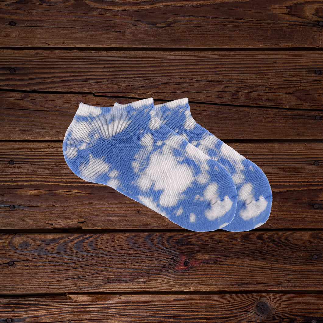 Light Blue Bleach Dyed Socks