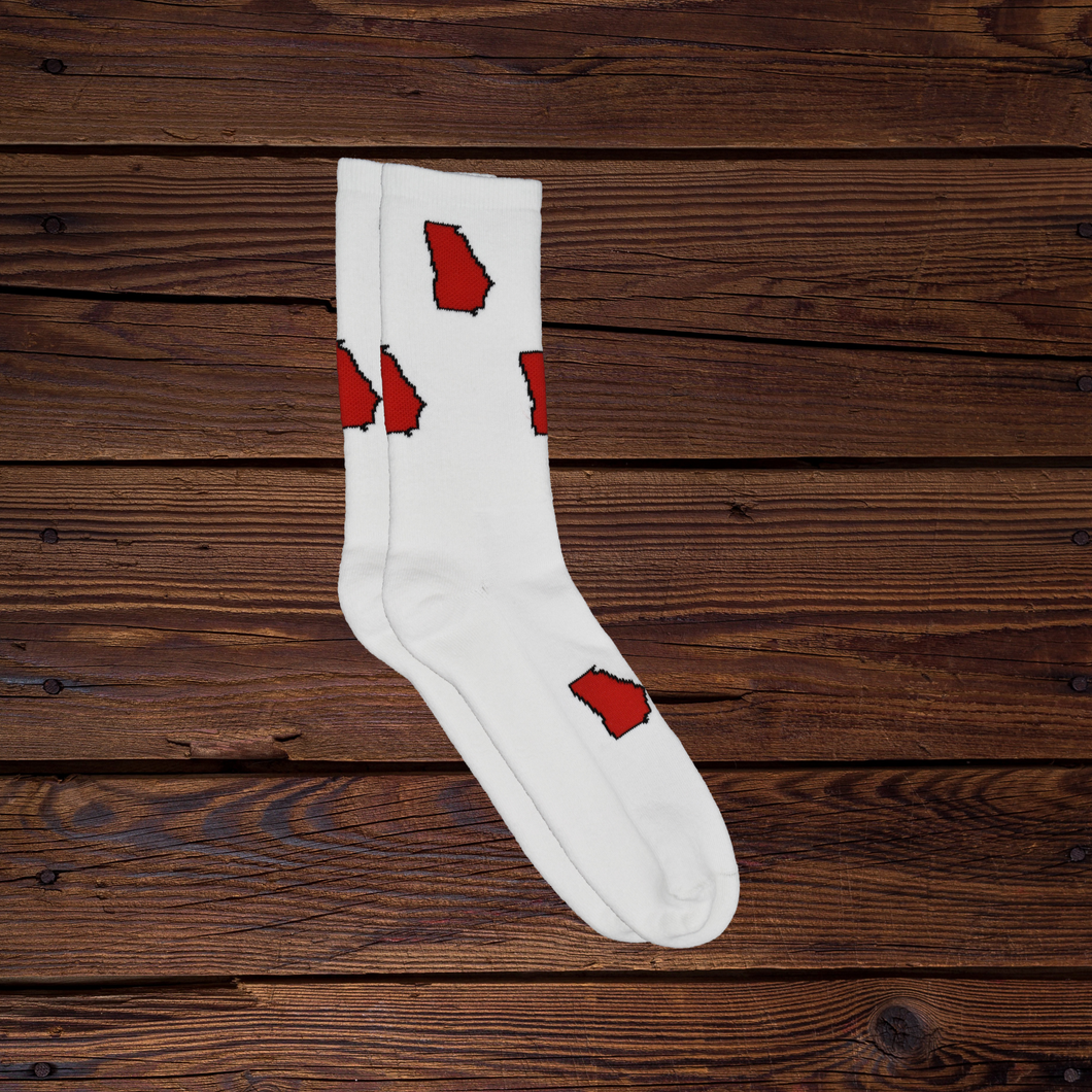 Georgia Red and Black Men's Socks