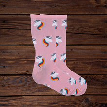 Load image into Gallery viewer, Pink Unicorn Children&#39;s Socks
