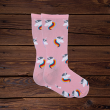 Load image into Gallery viewer, Pink Unicorn Children&#39;s Socks
