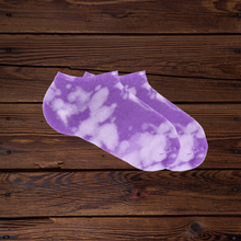 Load image into Gallery viewer, Purple Bleach Dyed Socks
