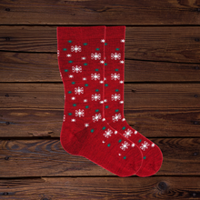 Load image into Gallery viewer, Red Snowflakes Women&#39;s Socks
