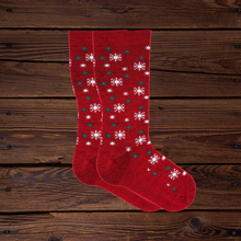 Load image into Gallery viewer, Red Snowflakes Women&#39;s Socks
