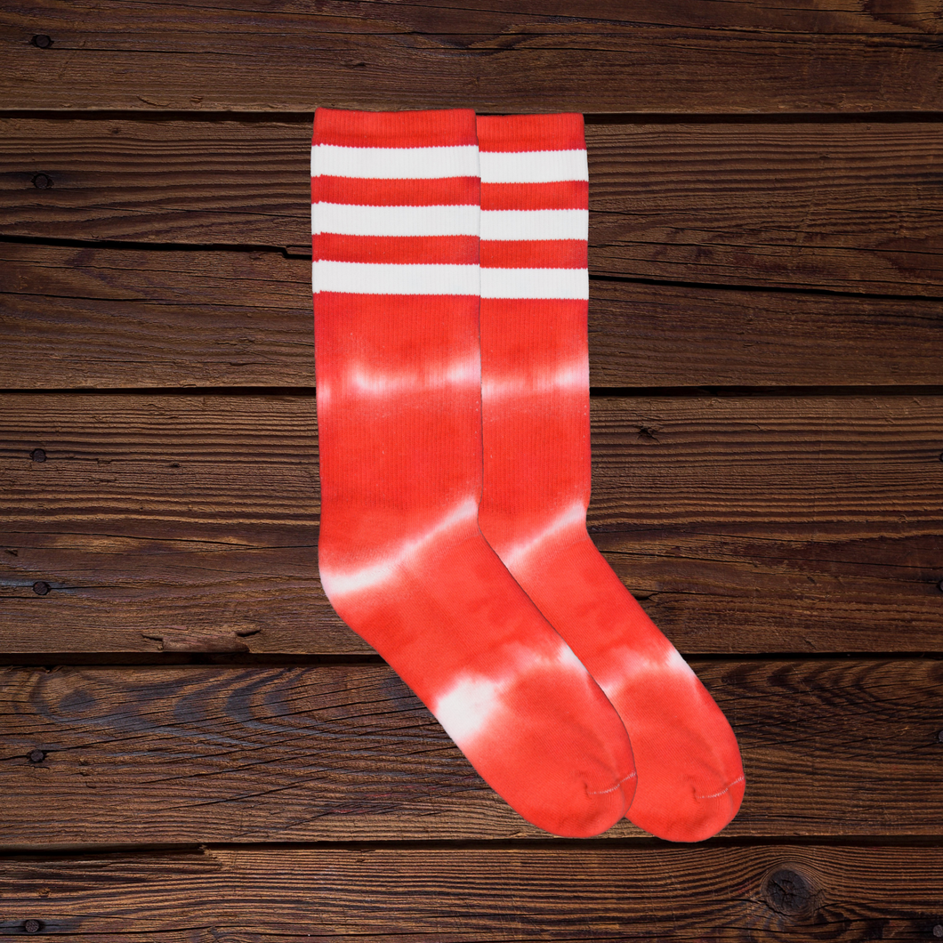 Red and White Tie-Dye Classic Athletic